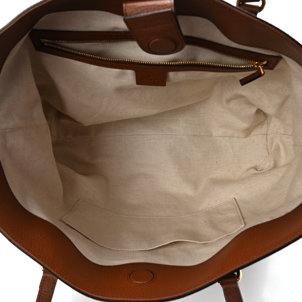 New Denim GG Monogram Medium Ophidia Shopping Tote Blue Tea Cuir
