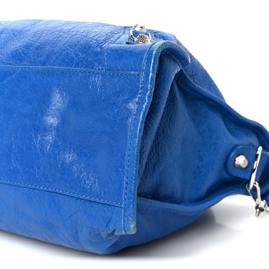 Agneau Giant 12 Silver Hardware City Bleu Lazuli
