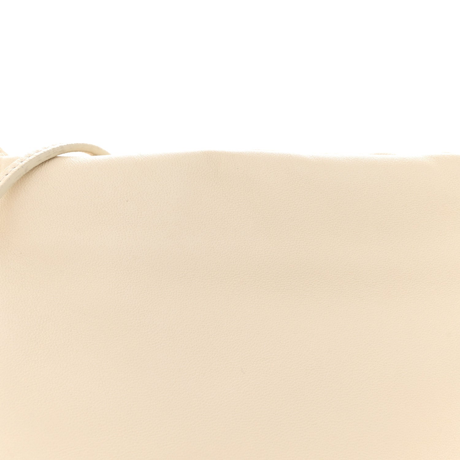 Grained Calfskin Bourse Clutch Ivory