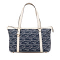 Gucci Abbey Canvas Leather Tote Bag