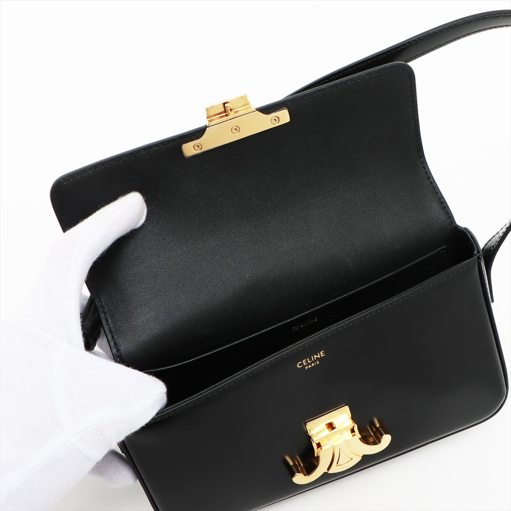 ITEM 8 - Celine Triomphe Shoulder Bag Black