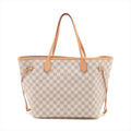 Louis Vuitton Damier Azur Neverfull MM Shoulder Bag