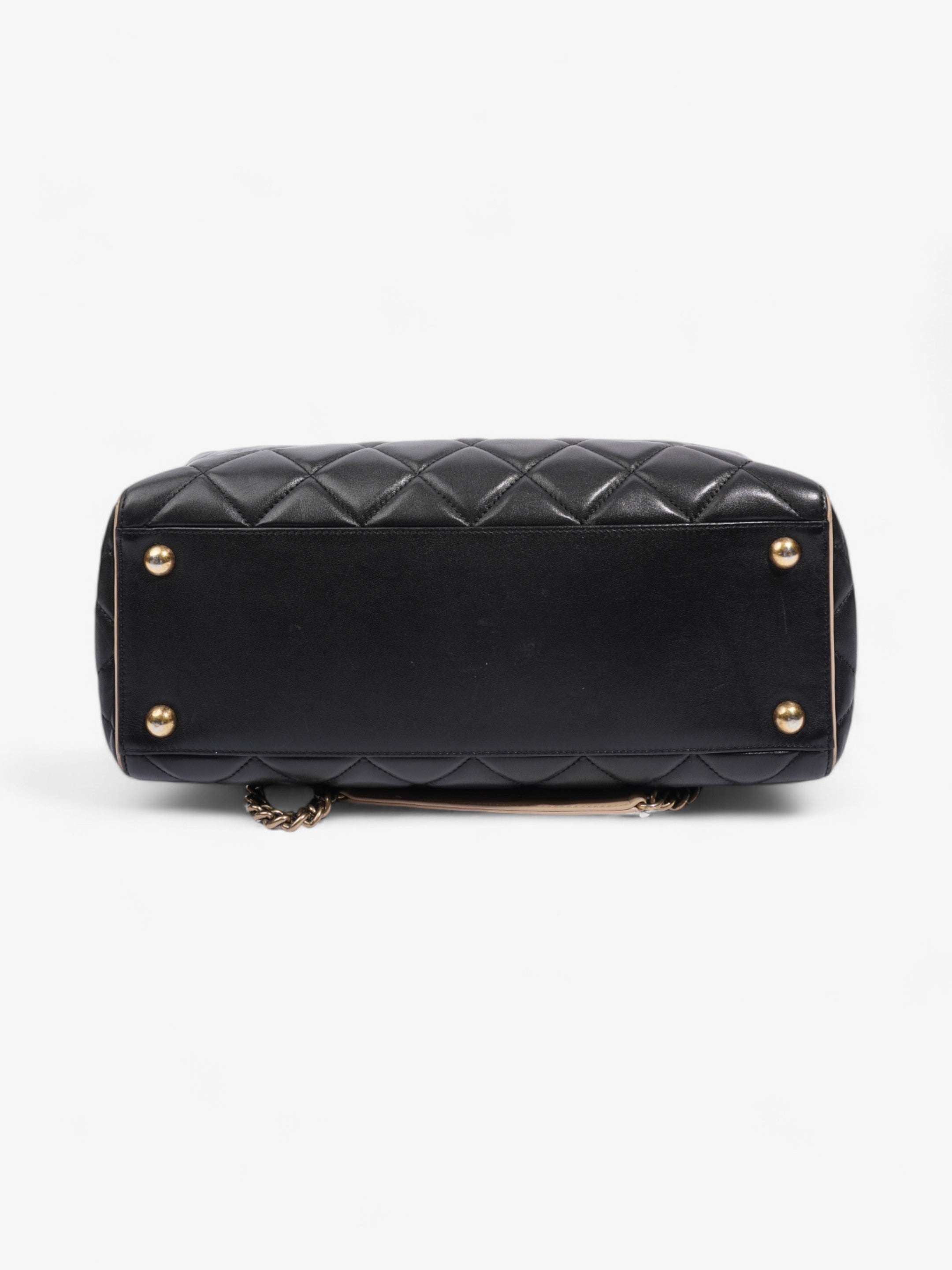 Chanel Portobello Tote Black / Beige Lambskin Leather Small