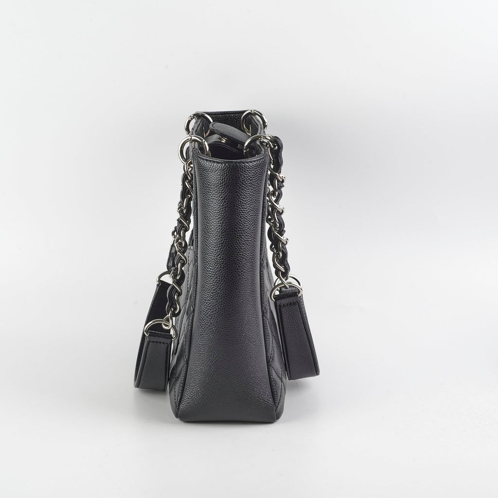 Chanel Caviar PST Petite Shopping Tote (Black)