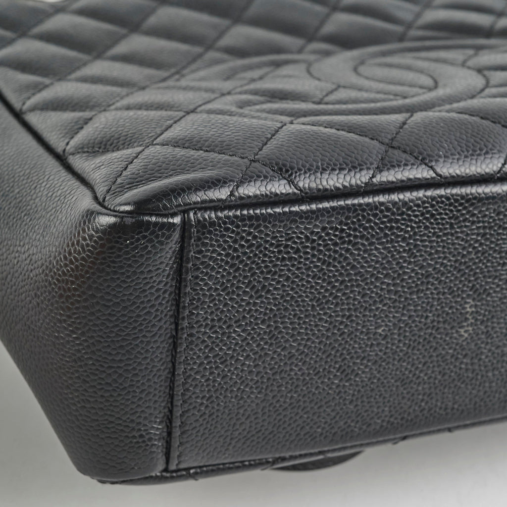 Chanel Caviar PST Petite Shopping Tote (Black)