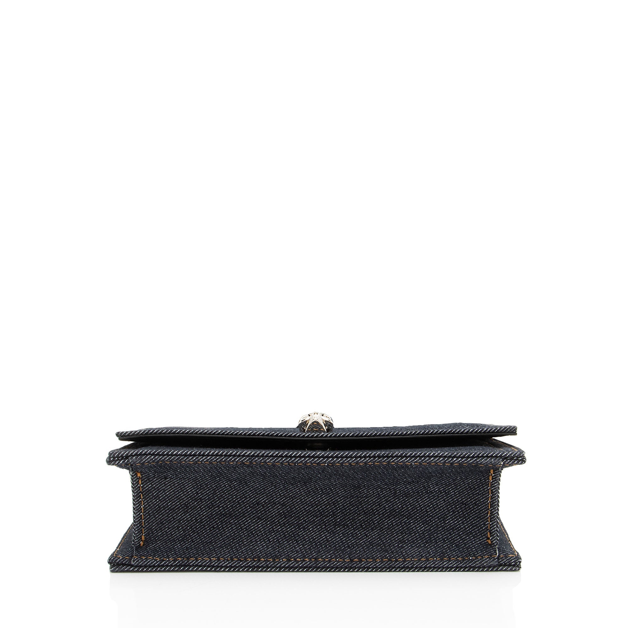 Alexander McQueen Denim Biker Skull Shoulder Bag