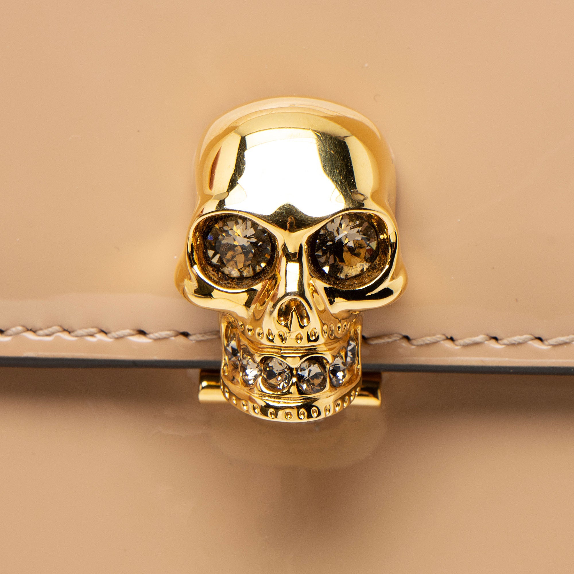Alexander McQueen Patent Leather Skull Wallet on Chain
