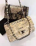 Chanel Classic Flap Graffiti Limited Edition Runway Newspaper Shoulder Bag