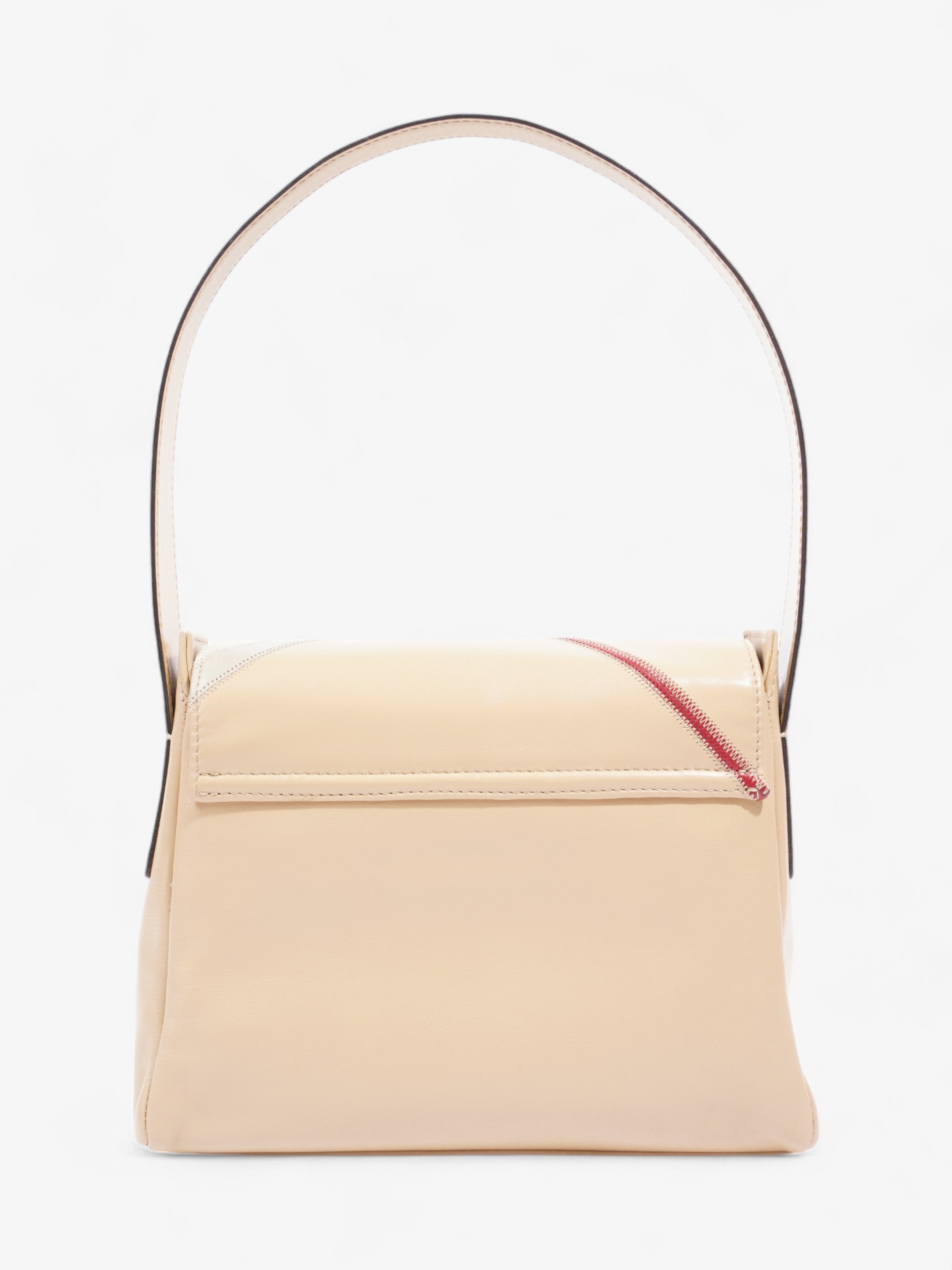 Burberry Shoulder Bag Beige / Red / Black Leather