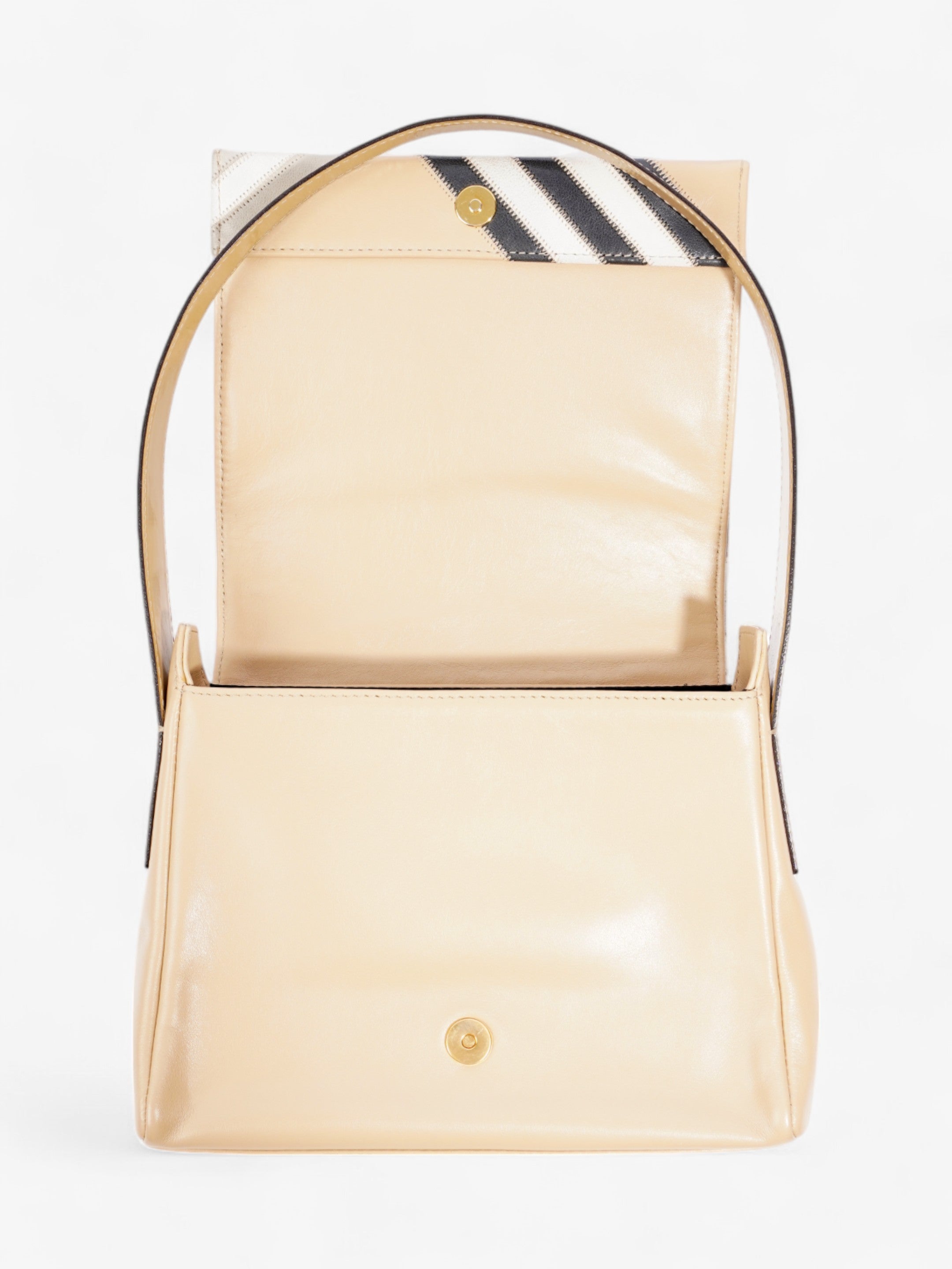 Burberry Shoulder Bag Beige / Red / Black Leather