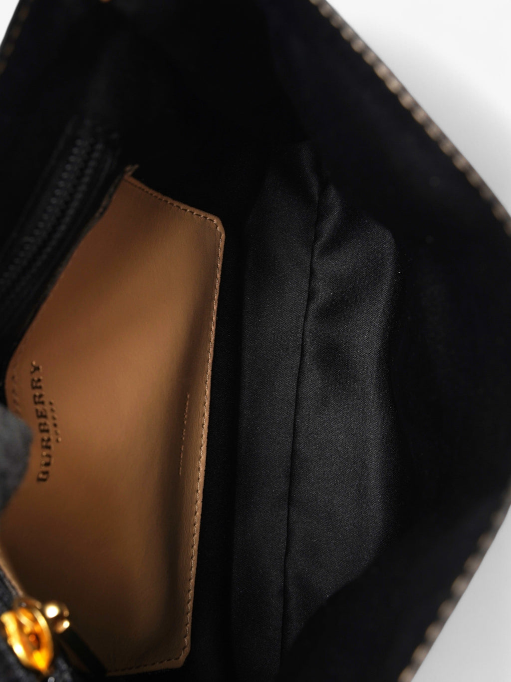 Burberry Shoulder Bag Beige / Red / Black Leather