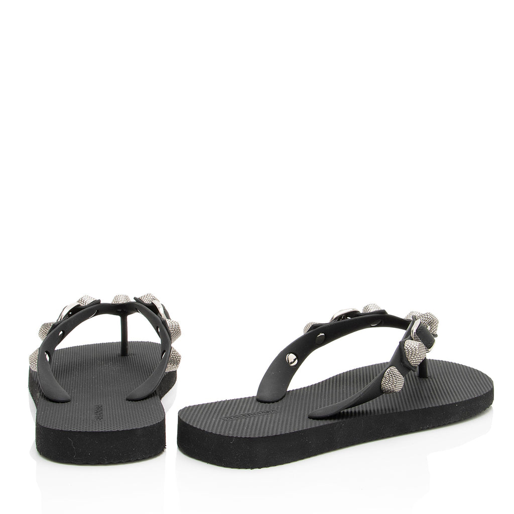 Balenciaga Rubber Cagole Thong Sandals - Size 7 / 37