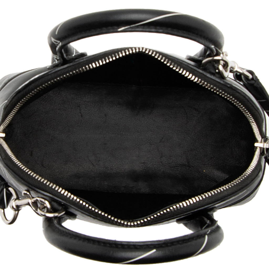 Balenciaga Calfskin Logo XXS Ville Top Handle (SHF-SiN99o)
