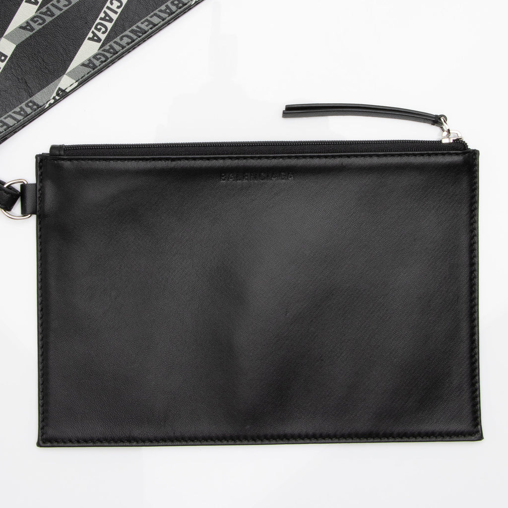 Balenciaga Calfskin Losange Logo N/S Fold Over Market Shopper Tote (SHF-23790)