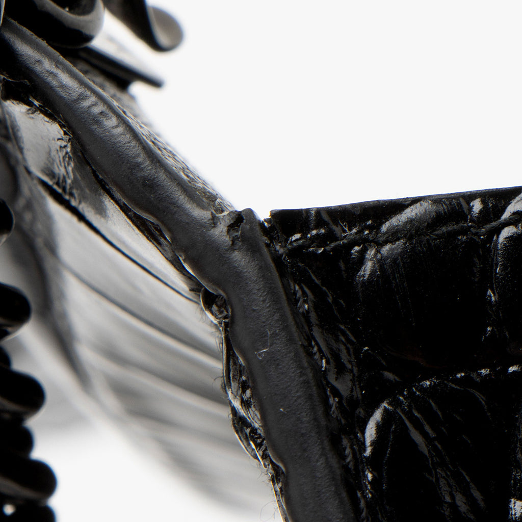 Balenciaga Croc Embossed BB Phone Holder on Chain