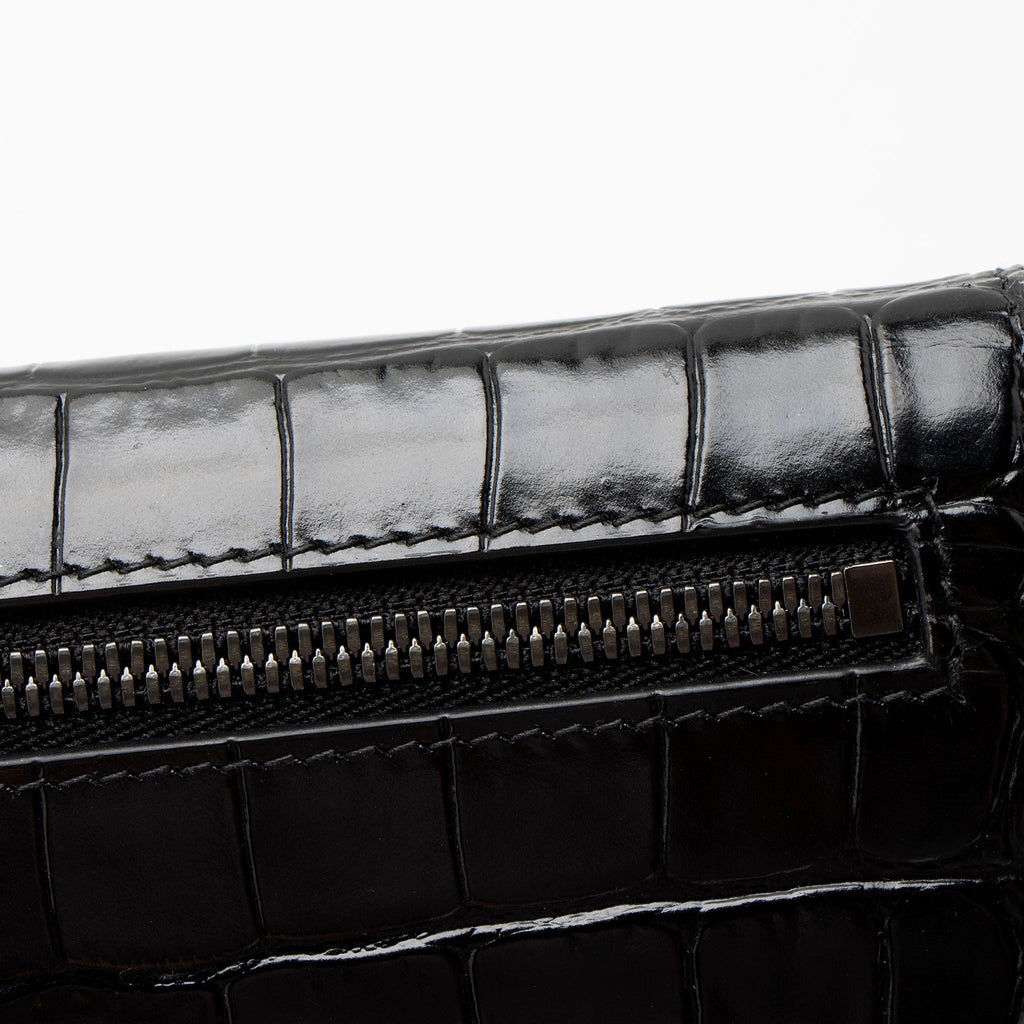 Balenciaga Croc Embossed BB Phone Holder on Chain