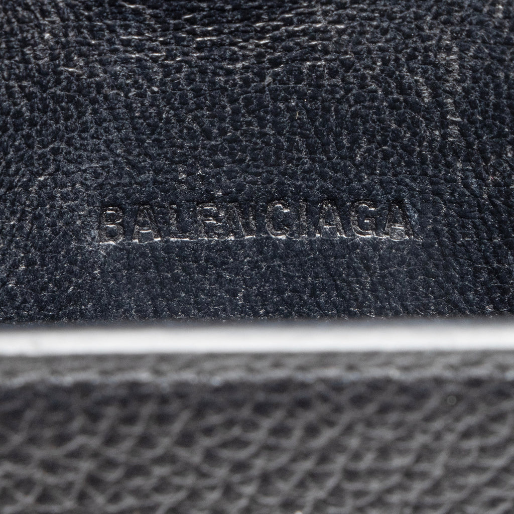 Balenciaga Grained Calfskin Logo Cash Phone Card Holder Flap Bag (SHF-23466)