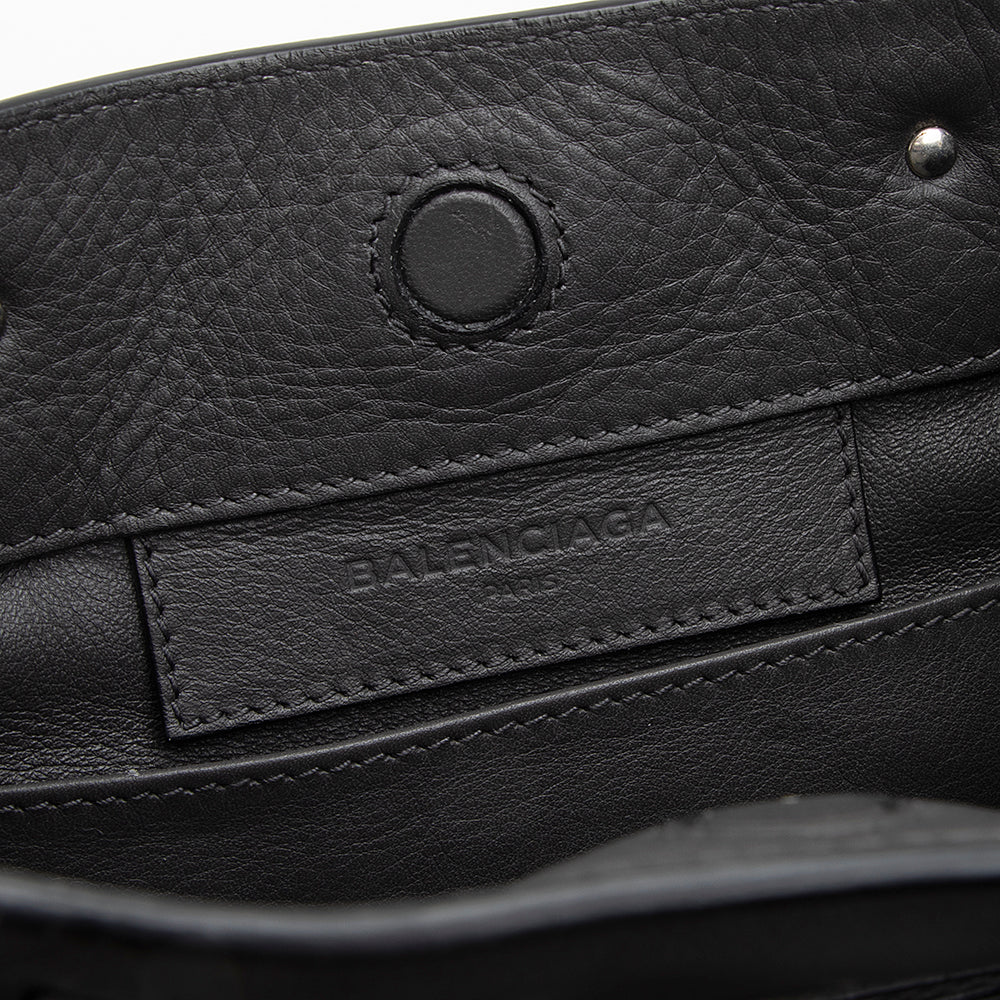 Balenciaga Grained Calfskin Papier A6 Zip Around Tote (SHF-18723)