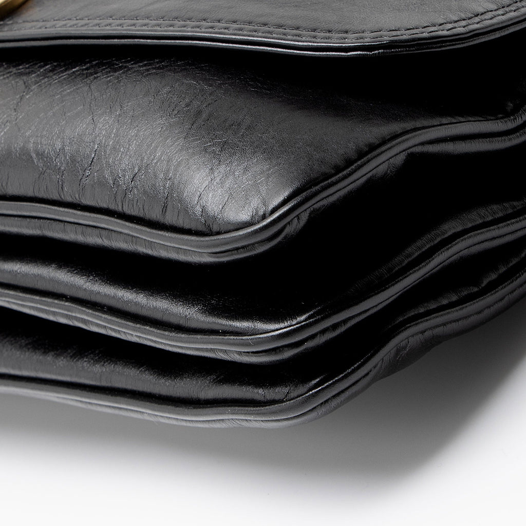 Balenciaga Leather BB Soft Medium Shoulder Bag