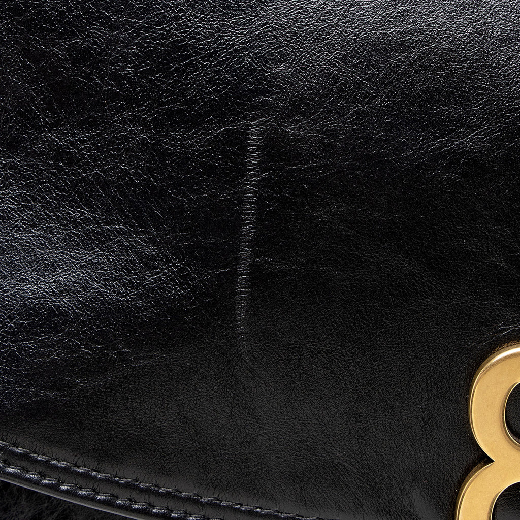 Balenciaga Leather BB Soft Medium Shoulder Bag
