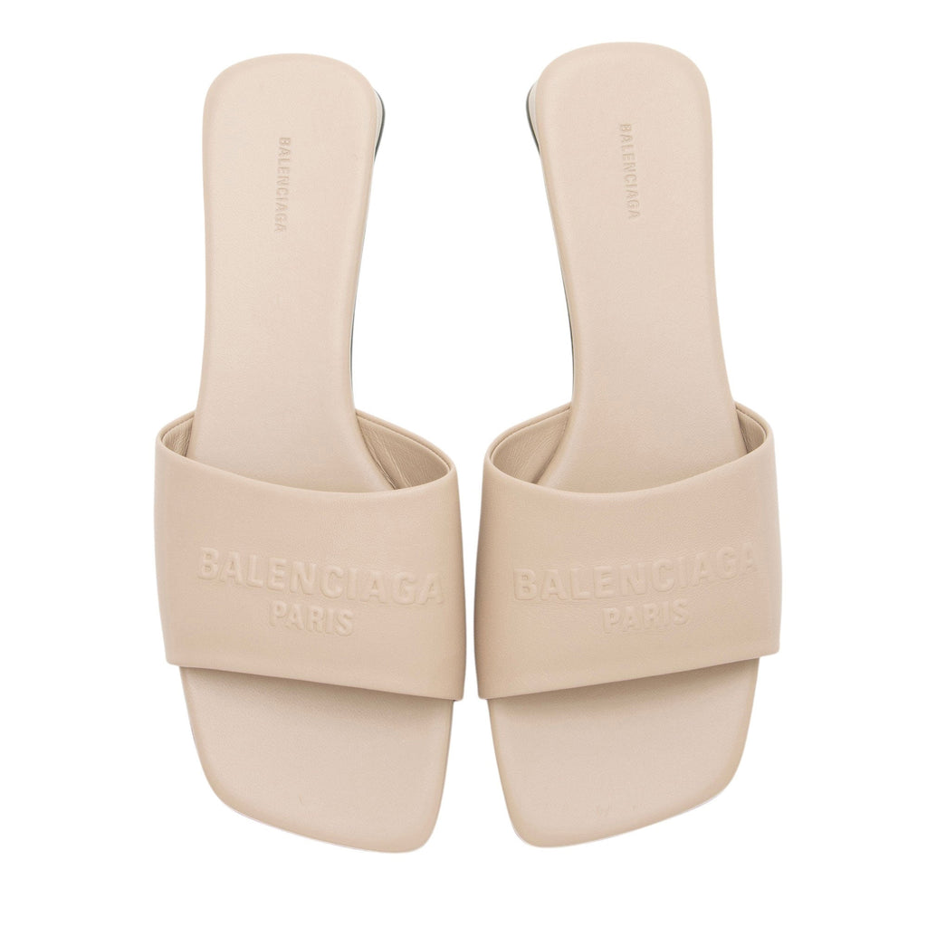 Balenciaga Leather Duty Free Slides - Size 7 / 37