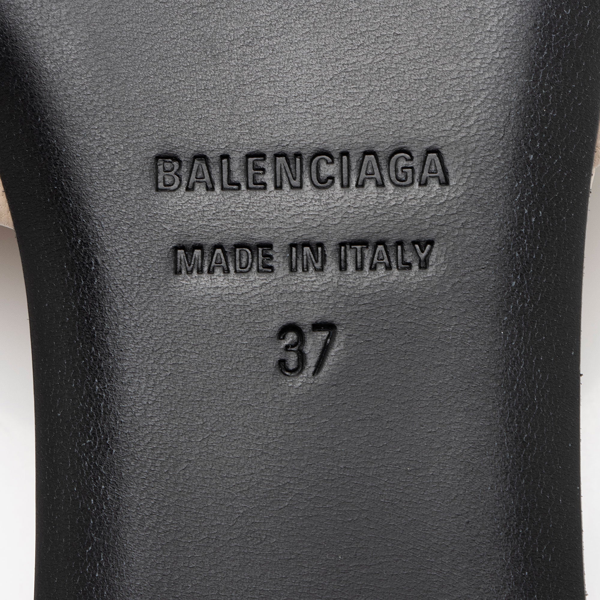 Balenciaga Leather Duty Free Slides - Size 7 / 37