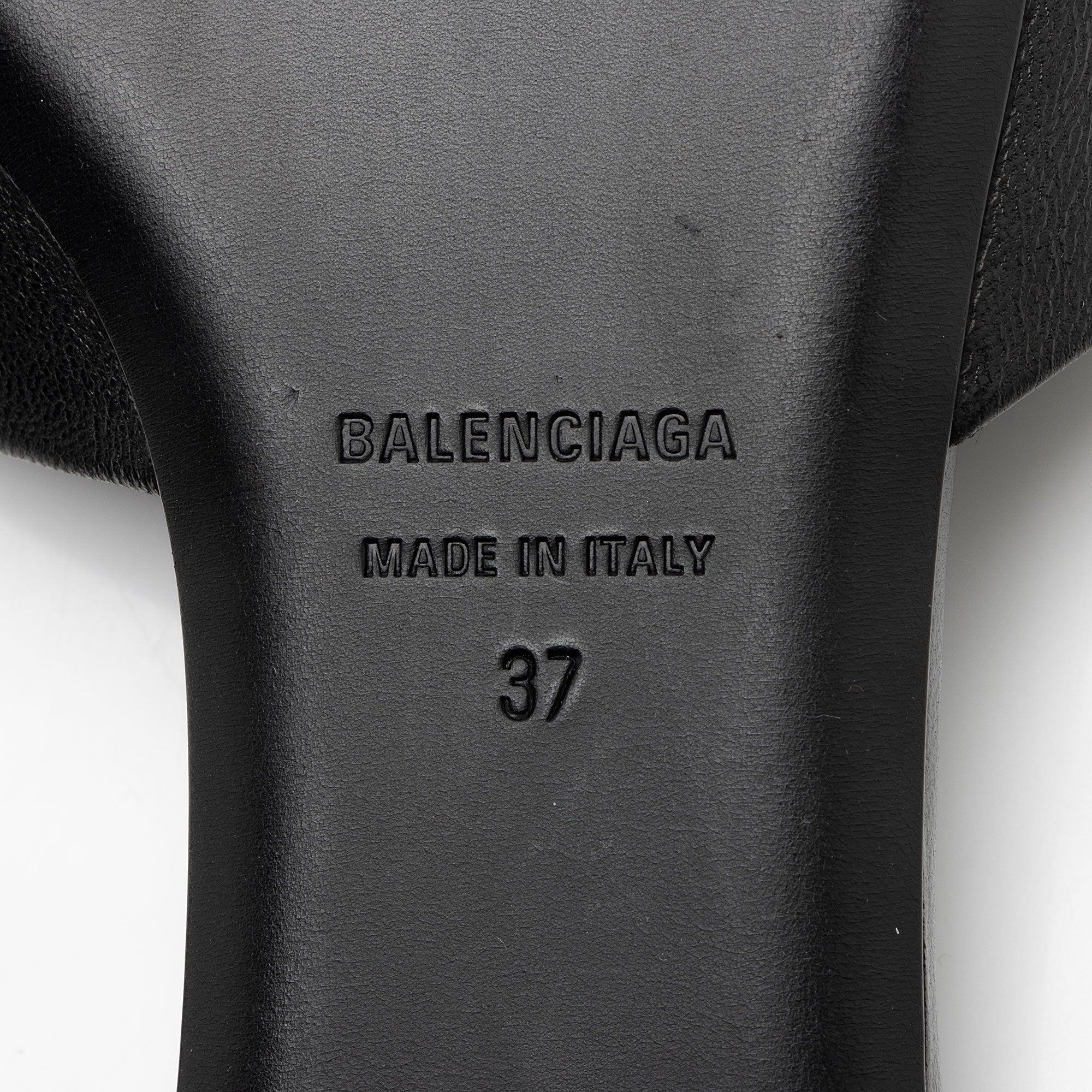 Balenciaga Leather Duty Free Slides - Size 7 / 37