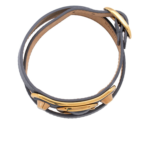 Balenciaga Lambskin Giant Wrap Double Tour Bracelet - Size S - FINAL SALE (SHF-18876)