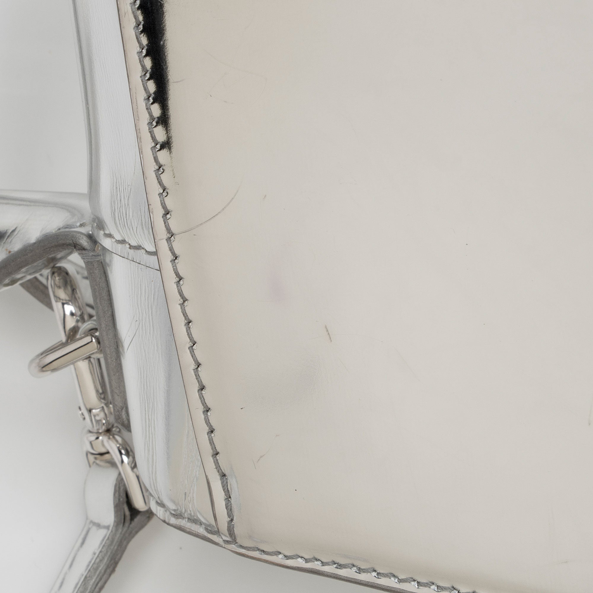 Balenciaga Metallic Calfskin Hourglass XS Top Handle (SHF-jIgLTj)