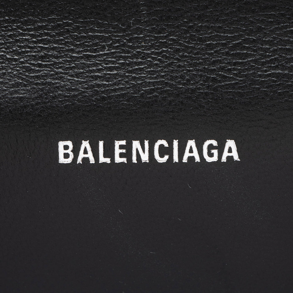 Balenciaga Metallic Croc Embossed Calfskin Hourglass XS Top Handle