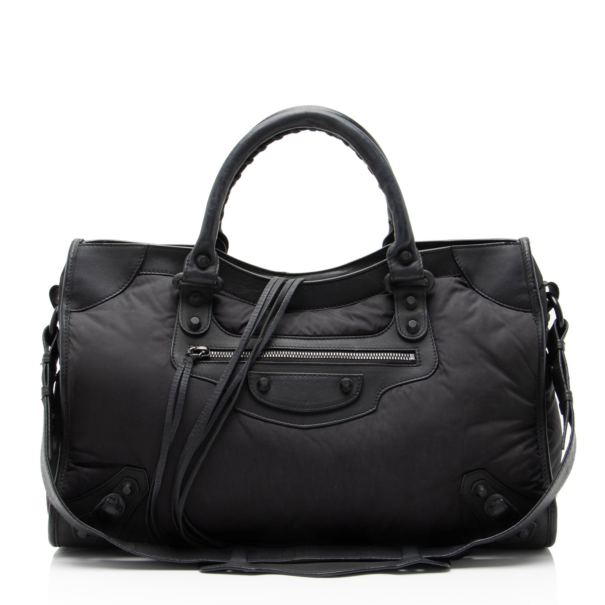 Balenciaga Nylon Agneau Classic City Satchel