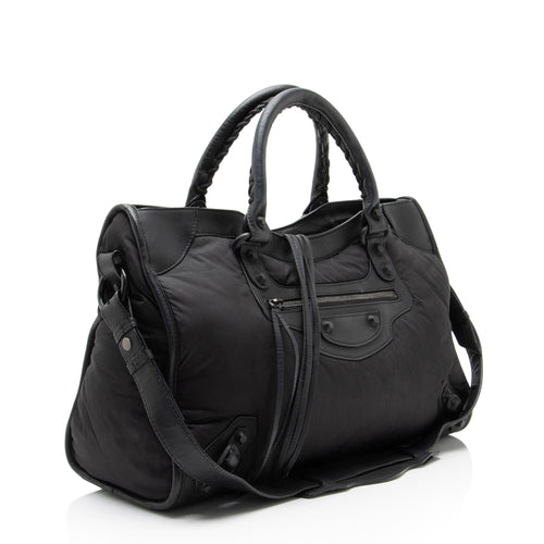 Balenciaga Nylon Agneau Classic City Satchel