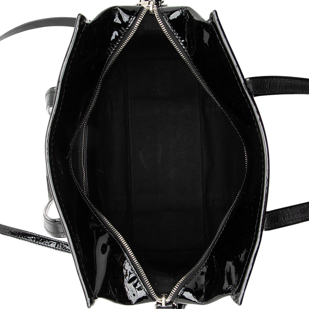Balenciaga Patent Leather Bazar Small Shopper Tote
