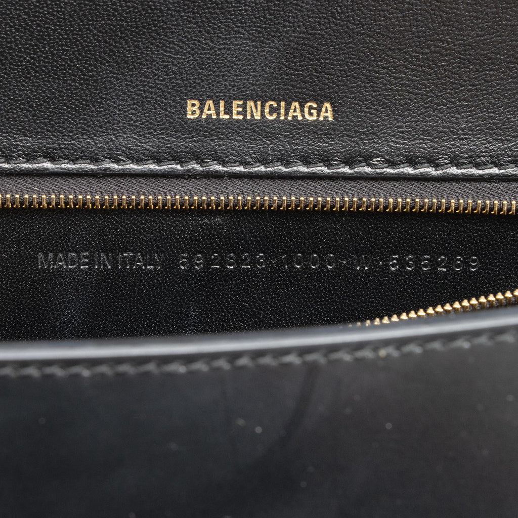 Balenciaga Shiny Calfskin Hourglass Medium Satchel (SHF-T4GYIa)