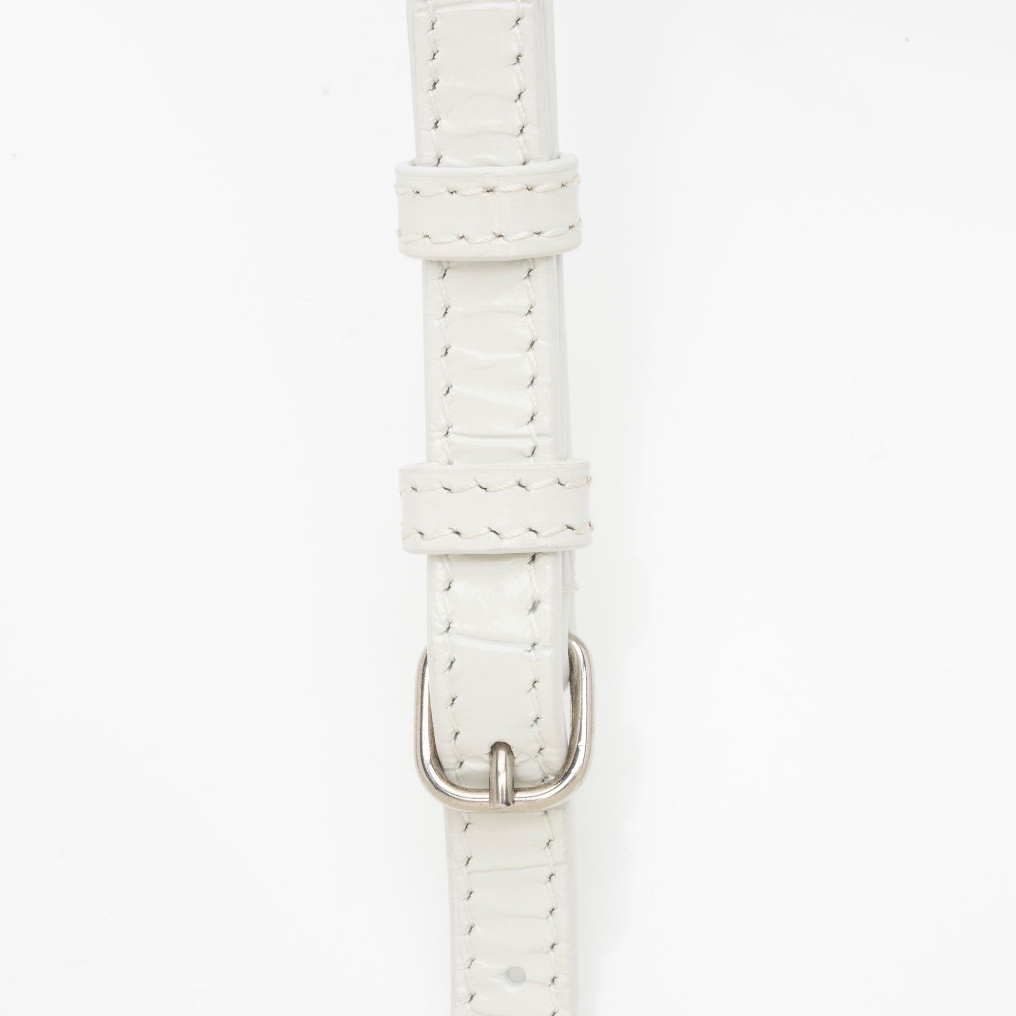 Balenciaga Shiny Croc Embossed Calfskin Hourglass XS Top Handle (SHF-phP4Bs)
