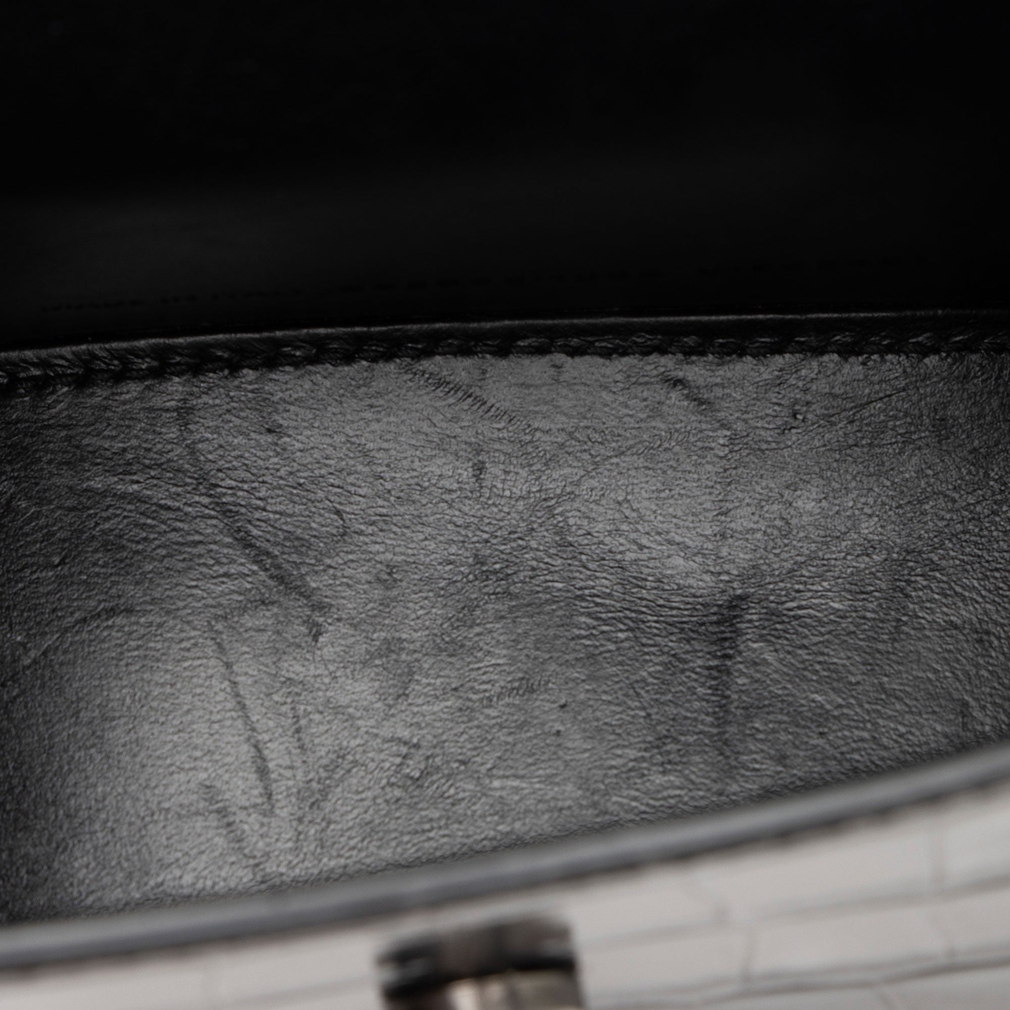 Balenciaga Shiny Croc Embossed Calfskin Hourglass XS Top Handle