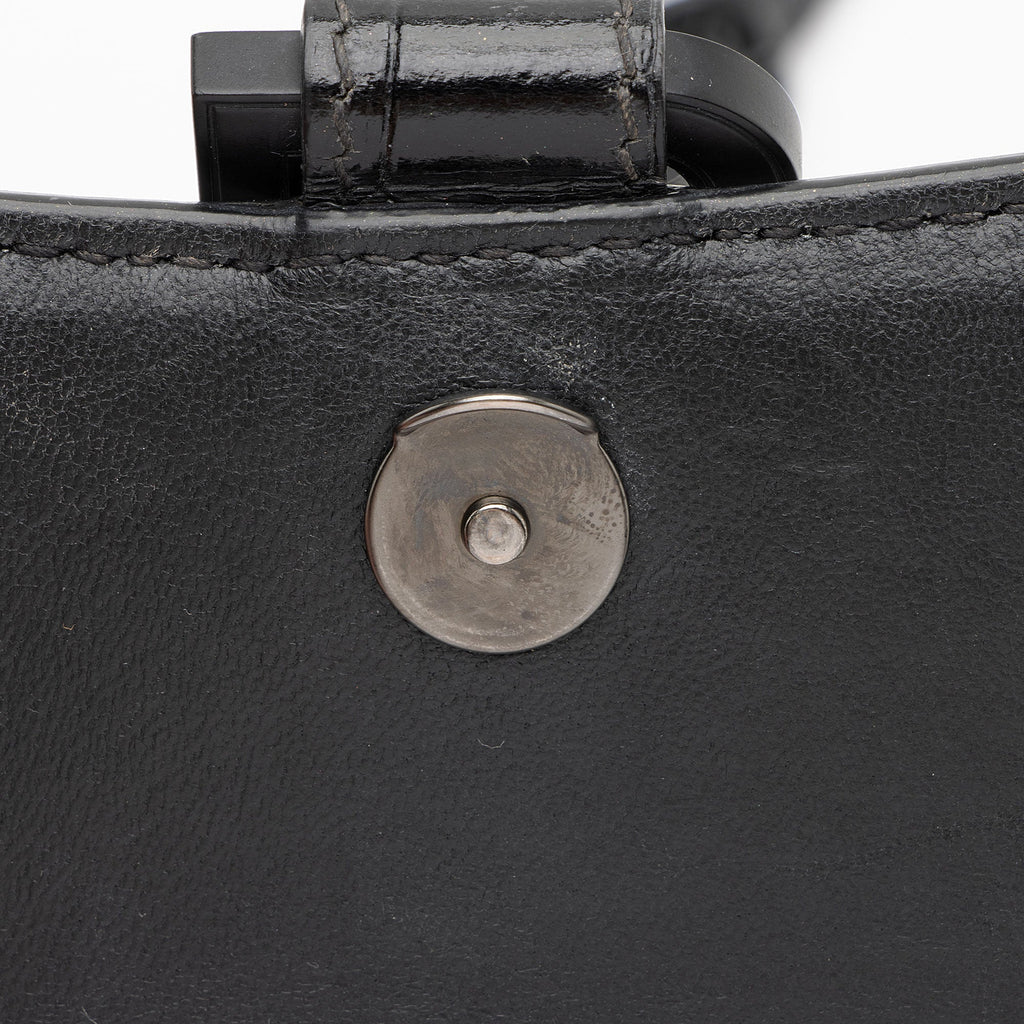 Balenciaga Shiny Croc Embossed Calfskin Hourglass XS Top Handle