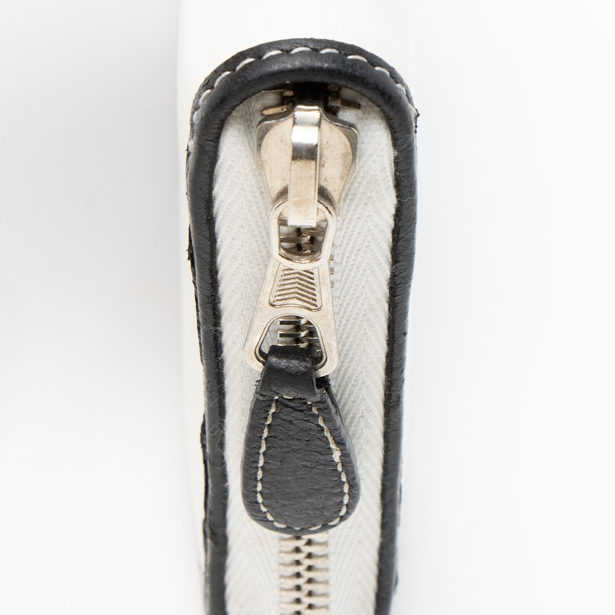 Balenciaga Striped Veau Arena Bazar Zip Around Wallet