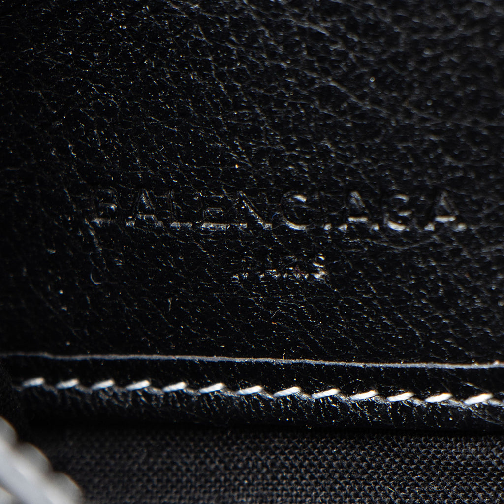 Balenciaga Striped Veau Arena Bazar Zip Around Wallet