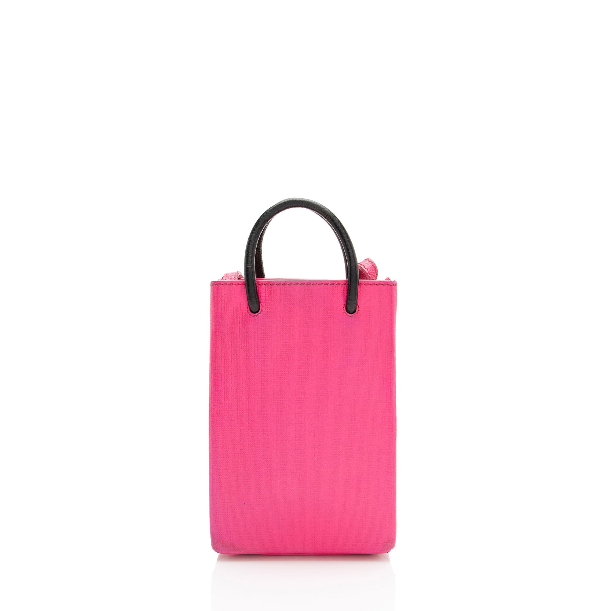 Balenciaga Textured Calfskin Phone Holder Crossbody