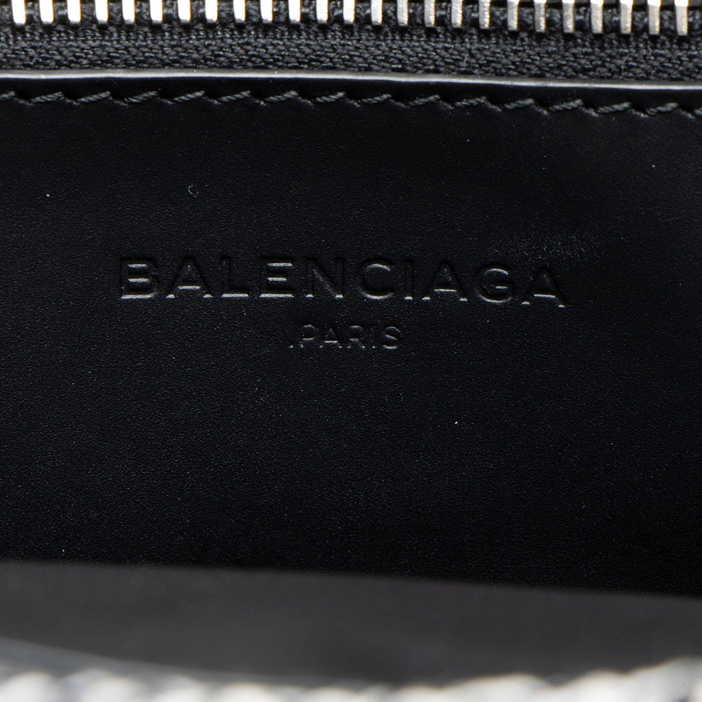 Balenciaga Tweed Leather Cabas Tote