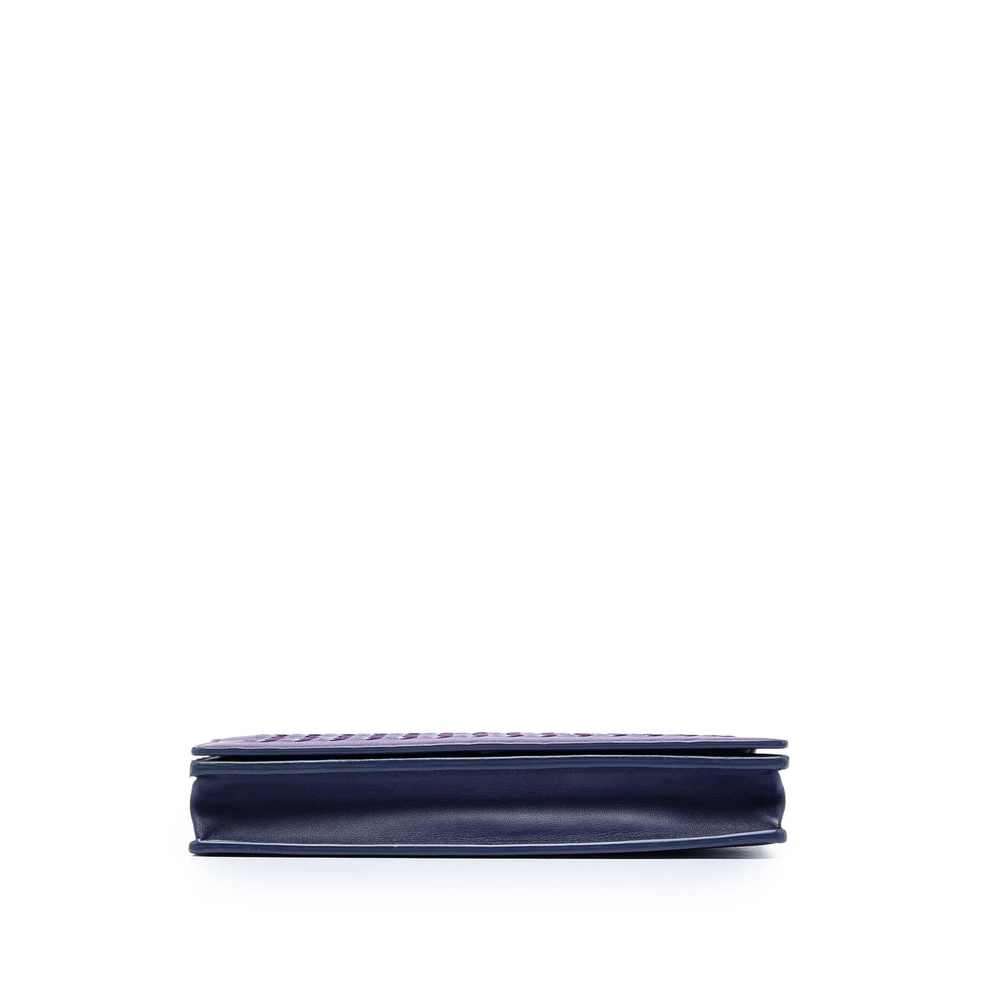 Bottega Veneta Bicolor Nappa Intrecciato Continental Wallet on Chain