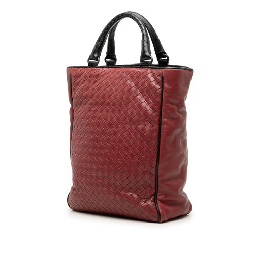 Bottega Veneta Bicolor Nappa Intrecciato Vertical Convertible Satchel