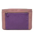 Bottega Veneta Bicolor Nappa Intrecciato Wristlet Clutch