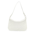 Bottega Veneta Brushed Calfskin Intrecciato Cradle Fold Over Shoulder Bag