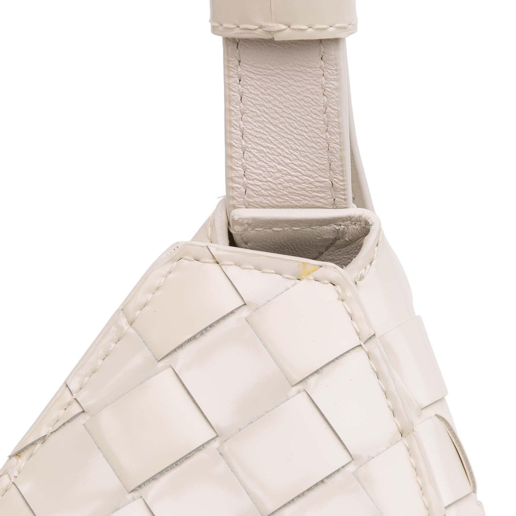 Bottega Veneta Brushed Calfskin Intrecciato Cradle Fold Over Shoulder Bag