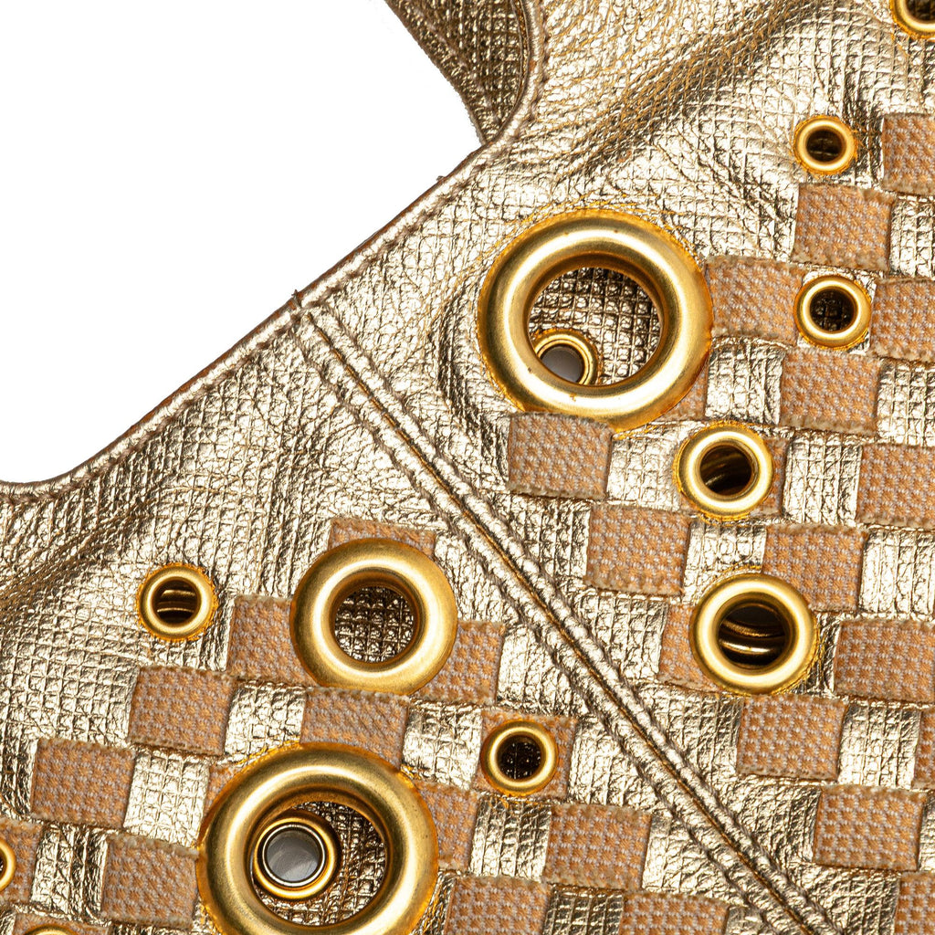 Bottega Veneta Calfskin Intrecciato Grommet Handbag