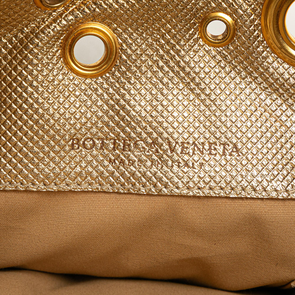 Bottega Veneta Calfskin Intrecciato Grommet Handbag