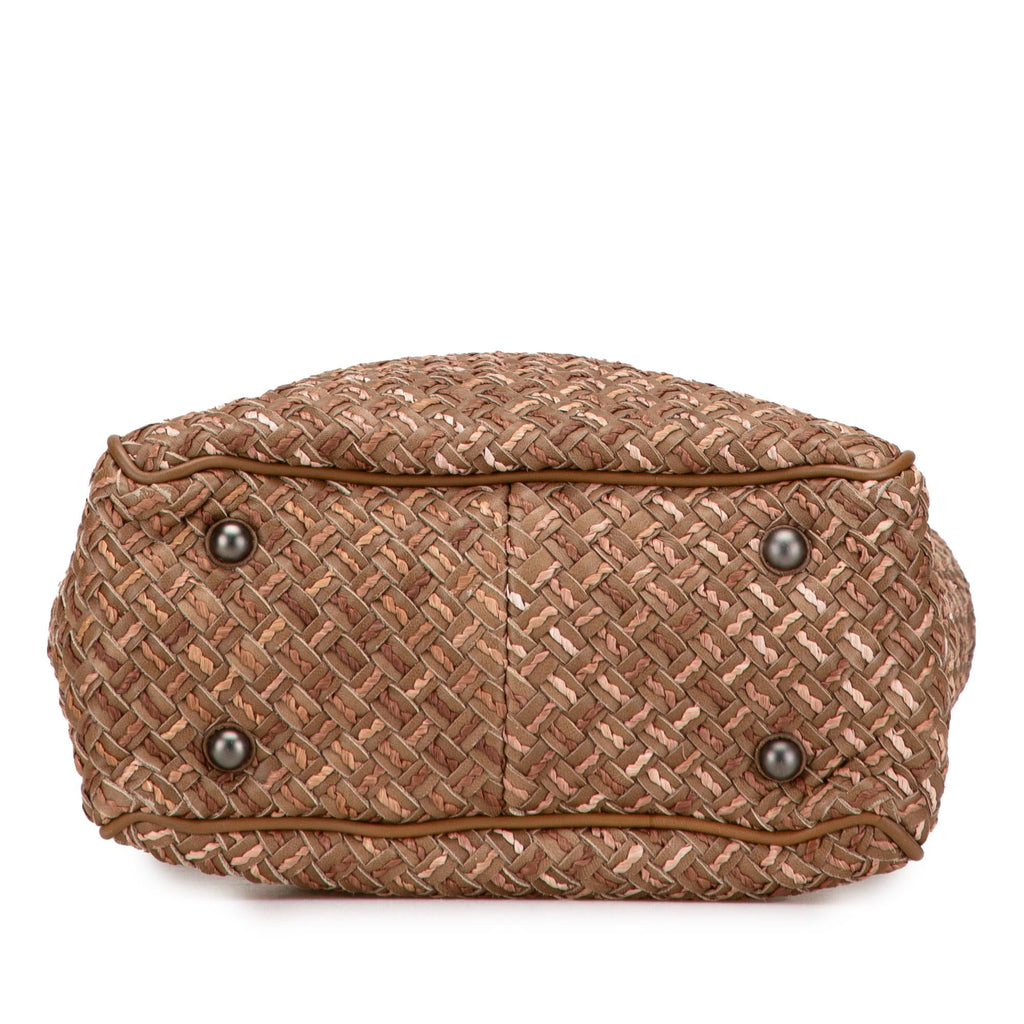 Bottega Veneta Calfskin Intrecciato Paglia Tote