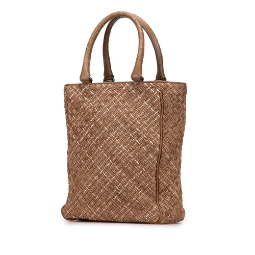 Bottega Veneta Calfskin Intrecciato Paglia Tote